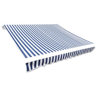 Lona para toldo vidaXL azul e branco 350x250 cm - 1