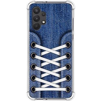 Capa Tumundosmartphone de silicone anti-choque para Samsung Galaxy A32 4G design Tênis 01 Desenhos - 1