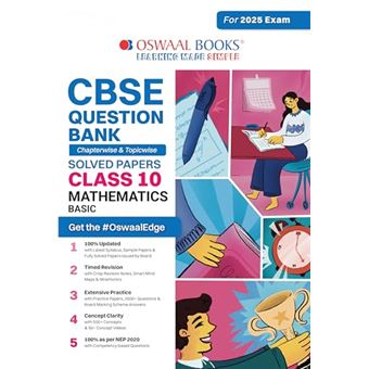 Oswaal CBSE Question Bank Class 10 Mathematics (Basic), Chapterwise and Topicwise Solved Papers For Board Exams 2025 - 1