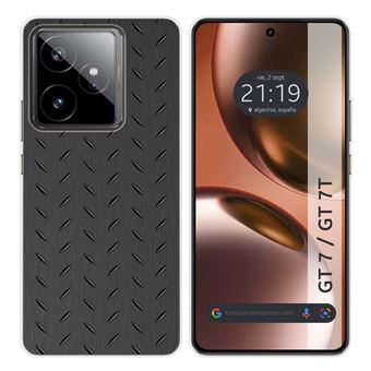 Capa Tumundosmartphone de silicone para Realme GT 7 / GT 7T 5G design metálico com estampa de desenho animado - 1