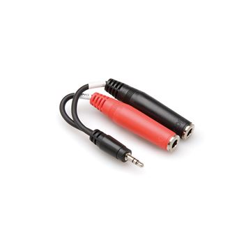 Hosa Technology YMP-137 3.5mm M 2x 6.35mm FM Preto, Vermelho - 1