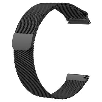 Pulseira de aço inoxidável Substituição WISETONY para Fitbit Versa 195mm Preto