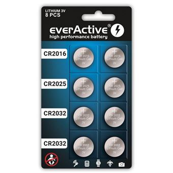 Pilhas EverActive Mix CR2016 CR2032 CR2025 | Lítio | Mix 6 Unidades - 1