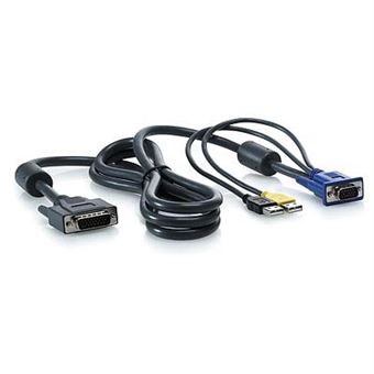 Cabo Kvm Hewlett Packard Enterprise 1x4 KVM Console 6ft USB Cable | Preto - 1