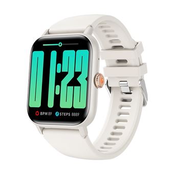 Smartwatch CHRONUS QS13  | tela sensível ao toque de 1,85" | chamada Bluetooth | IP67 | rastreador de condicionamento físico | branco - 1