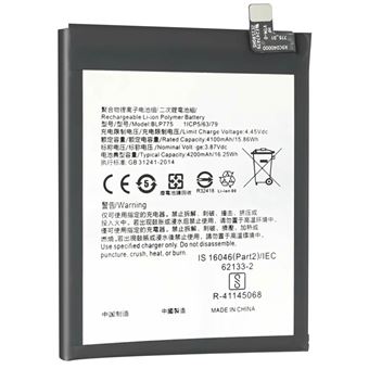 Bateria Interna Clappio para Realme X50 | 4200 mAh | Substitui BLP775 - 1