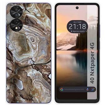 Capa de silicone Tumundosmartphone para TCL 40 NXTPAPER | Design Marble 14 - 1