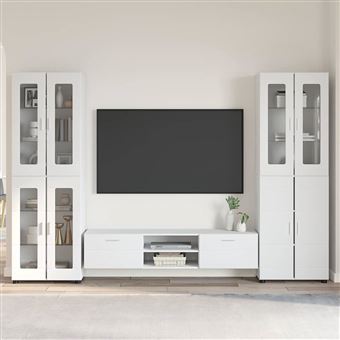 Conjunto de Móvel de TV vidaXL FLORIN | Branco Madeira processada - 1