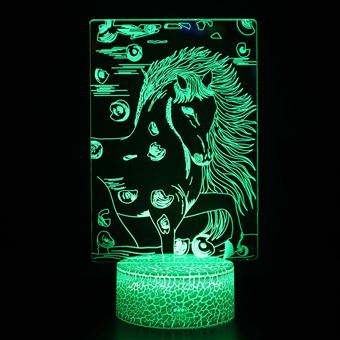 Lâmpada 3D HSMY | Infantil | Multicolorido com Controlo Remoto | Cavalo | 940 - 1