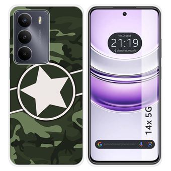 Capa de Silicone Tumundosmartphone para Realme 14x 5G | Design camuflado 01 Desenhos - 1