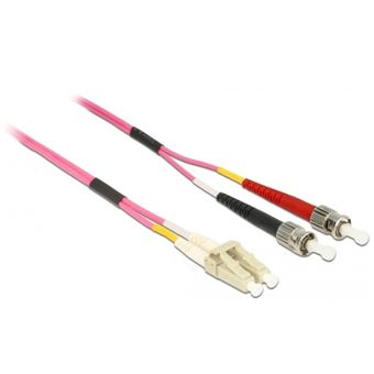 Cabo de Fibra Ótica DeLOCK Cable Optical Fibre LC to ST Multi-mode | Violeta - 1