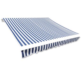 Lona para toldo vidaXL azul e branco 450x300 cm - 1