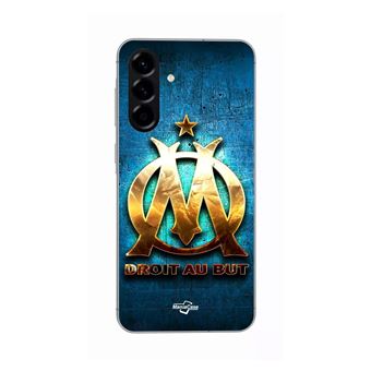 Capa Maniacase para Samsung Galaxy A36 | OM dourado a brilhar diretamente para a baliza fundo azul - 1