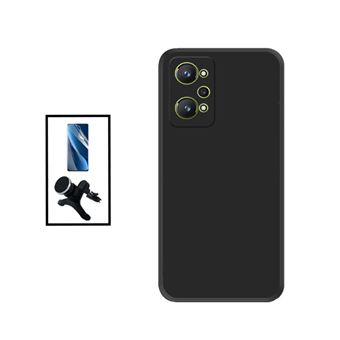 Kit Gift4Me Película Protectora de Hydrogel Frente + Capa Proteção Traseira Silicone + Suporte Magnético Com Pernas para Realme GT Neo 3T - Preto - 1