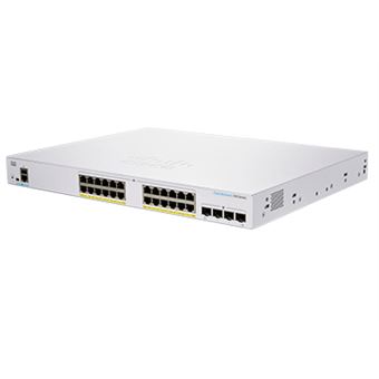 Switch de Rede Cisco CBS350-24FP-4G-EU | Prateado - 1