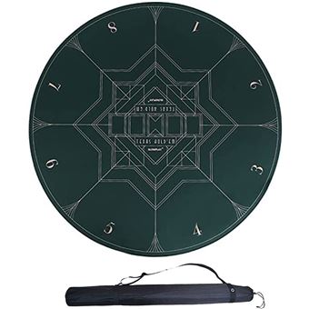 Toalha de Mesa Redonda Royal Bailey 22 Texas Hold'em Casino | 8 Pessoas | Diâmetro 600x3mm | Verde Escuro - 1