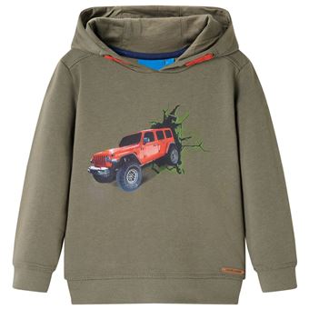Sweatshirt com capuz para criança | vidaXL | caqui 104 | 3 a 4 anos - 1