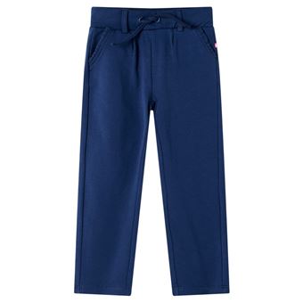 Calças de criança | vidaXL | com cordão azul-marinho 140 | 9 a 10 anos - 1