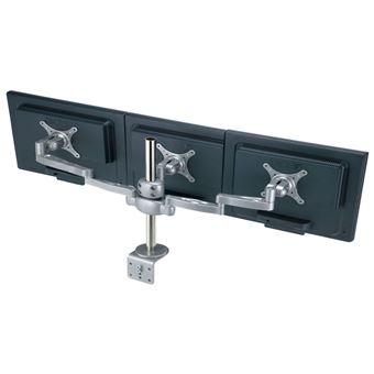 Suporte BeMatik de 3 Telas Planas com Braço de Aço Articulado Monitor VESA 50/75/100 3XLCD LCD-006-3 - 1
