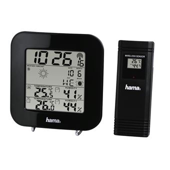 Estações meteorológicas digitais Hama EWS-200 Preto Bateria