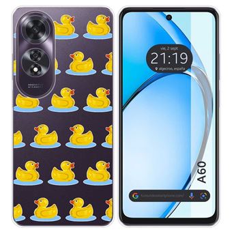 Capa de silicone transparente TUMUNDOSMARTPHONE para Oppo A60 4G design de pato de desenho animado - 1