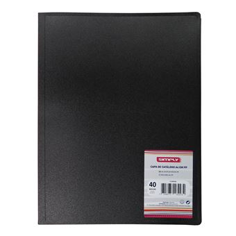 Capa de Catálogo Simply A4 Capa Dura 40 Bolsas Preto 06 5140K - 1