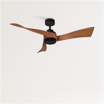 Ventoinha de Teto Create WINDLIGHT CURVE DC | 40W | Silencioso | Ø132 cm | Sem Luz | Sem Wifi | Preto | Madeira Escura - 1