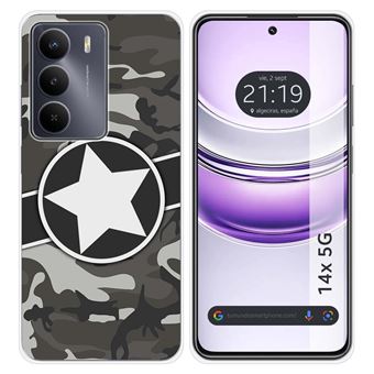 Capa de Silicone Tumundosmartphone para Realme 14x 5G | Design camuflado e 02 desenhos - 1