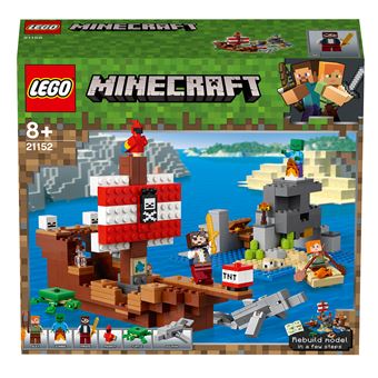 LEGO Minecraft A Aventura do Barco Pirata 21152 | 386 Peças - 1