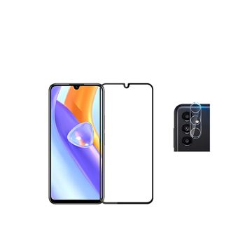 Kit Película de Câmara Traseira + Vidro Temperado 5D Full Cover Phonecare para Samsung Galaxy A05s - Transparente/Preto - 1