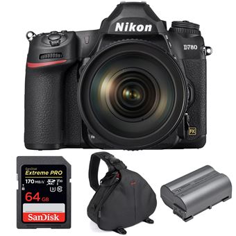 Nikon D780 24.5MP CMOS Full Frame + 24-120mm f/4G ED VR + SanDisk 64GB Extreme PRO UHS-I SDXC 170 MB/s + Nikon EN-EL15b + Bolsa - 1