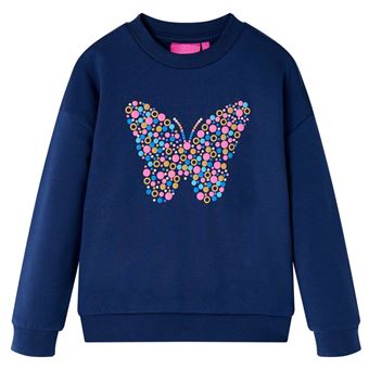 Sweatshirt para criança | vidaXL | azul-marinho 104 | 3 a 4 anos - 1