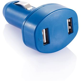 Carregador Design Gifts com 2 Portas USB para Carro - Azul - 1