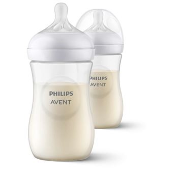 Biberão Philips AVENT Natural Response SCY903/02 2 Biberões 260ml, tetina T3 | Transparente - 1