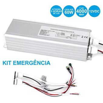 Kit Fonte Alimentação Emergência Div 12V paraLed - 1