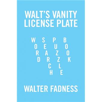 Walt's Vanity License Plate - 1