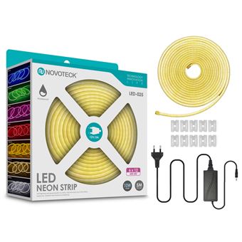 Fita Neon LED Novoteck LED-025 | 5M | 10W | 12V | 600LED | Ip65 - Luz Quente - 1