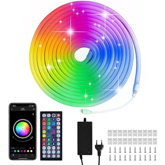 Tira LED Efeito Neon Chakoco | RGB | 5m 108 LED/metro | Impermeável | Comando e APP 540 LED - 1