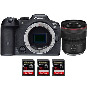 Canon EOS R7 + RF 14-35mm F4 L IS USM + 3 SanDisk 32GB Extreme PRO UHS-II SDXC 300 MB/s + PDF 15 Técnicas para Melhorar as suas Fotografias - 1