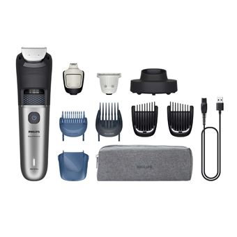 Aparador de Barba Philips Beard Trimmer 7000 Series BT7670/15 Modelação da barba com coletor de pelo | Aço - 1