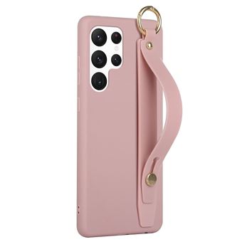 Capa magunivers e TPU flexível com suporte de pulso rosa para Samsung Galaxy S22 Ultra 5G - 1