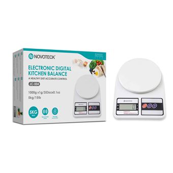 Balança Digital de Cozinha Novoteck JC-004 | Alta Precisão | Capacidade de 5 kg | Função Tara e Design Moderno - 1