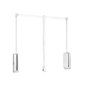 Varão Basculante Emuca para Roupeiro Sling | Regulável 830-1.150 mm | Até 12 Kg | Aço | Branco - 1