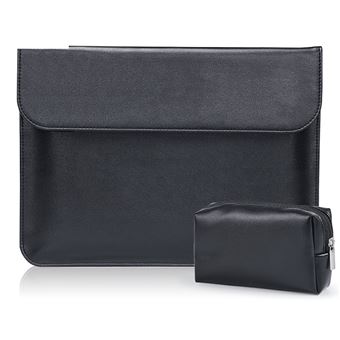 Sleeve Protetora HSMY Couro com Saco do Adaptador AC para MacBook Retina 12 '' A1534 - Preto - 1