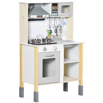 Cozinha Infantil de Madeira AIYAPLAY | 60x30.5x93.2 cm | Branco - 1