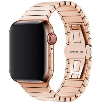 Bracelete titânio em Aço inox Antiimpacto para Apple Watch Series 10 46mm | Rose Gold - 1