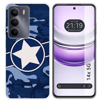 Capa de Silicone Tumundosmartphone para Realme 14x 5G | Design camuflado e 03 desenhos - 1