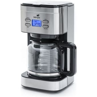 Máquina de Café SENYA Family Coffe com Filtro | Aço Inoxidável | 1,5L - 1