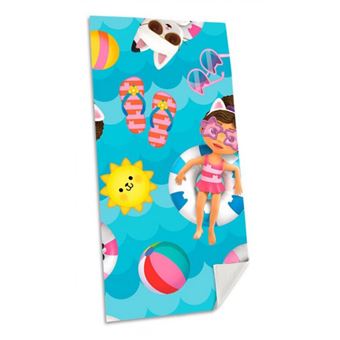 Toalha de Praia Kids Licensing Summer Edition Gabby's Dollhouse | 70x140cm - Azul - 1