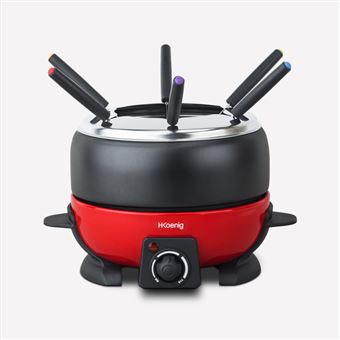 Fondue elétrico H.Koenig ALP1800 | Vermelho, Aço inoxidável - 1